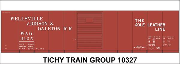 #10327S WAG 40' STEEL BOXCAR DECAL