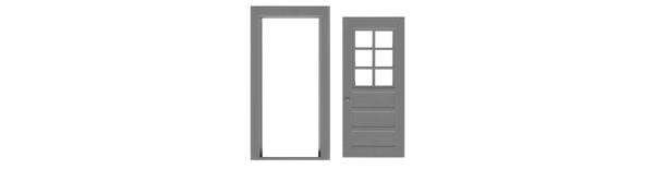 #3513 6 LITE DOOR & FRAME