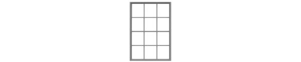 #3518 12 PANE MASONRY WINDOW