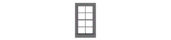#3537 4/4 DOUBLE HUNG WINDOW