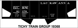 #10368-6N DL&W 2 BAY STEEL HOPPER DECAL 6 SETS