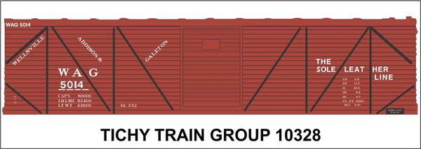 #10328-6O WAG 40' SS BOXCAR DECAL 6 SETS