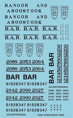 #10426-6S BAR ROADNAME SET BLACK 6 SETS