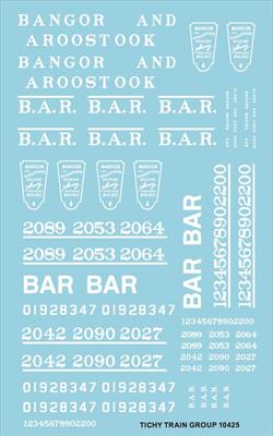 #10425 BAR ROADNAME SET WHITE