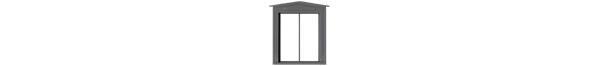 #8303 2 PANE PEAKED WINDOW