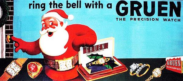 #8465 GRUEN WATCH XMAS BILLBOARD HO