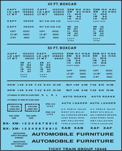 #10448 BOXCAR DATA SET 40'/50' BLACK GOTHIC