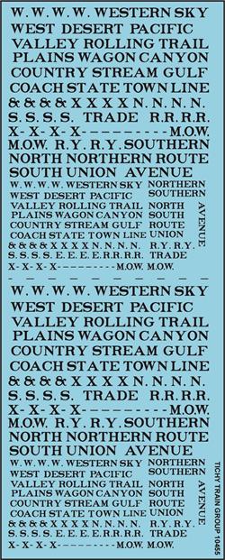 #10455N WESTERN WORDS SET BLACK RR