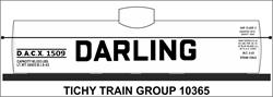 #10365-6N DARLING 8000 GAL TANK CAR DECAL 6 SETS