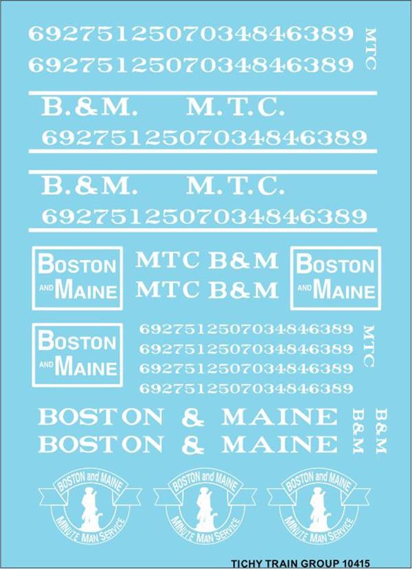 #10415-6O B&M / MTC ROADNAME SET WHITE 6 SETS