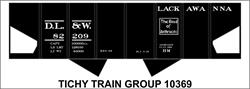 #10369 DL&W 2 BAY STEEL HOPPER DECAL