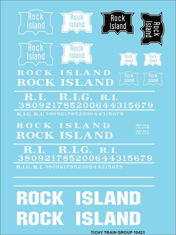 #10423S ROCK ISLAND ROADNAME SET WHITE