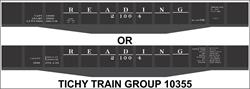 #10355-6N READING 46' STEEL GONDOLA DECAL 6 SETS