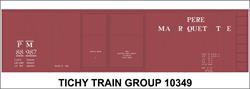 #10349-6S PM 40' SS 1.5 DOOR BOXCAR DECAL 6 SETS