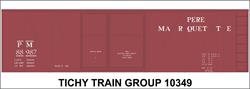 #10349-6O PM 40' SS 1.5 DOOR BOXCAR DECAL 6 SETS