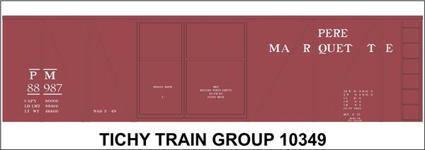 #10349N PM 40' SS 1.5 DOOR BOXCAR DECAL