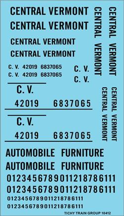 #10412 CENTRAL VERMONT ROADNAME SET BLACK