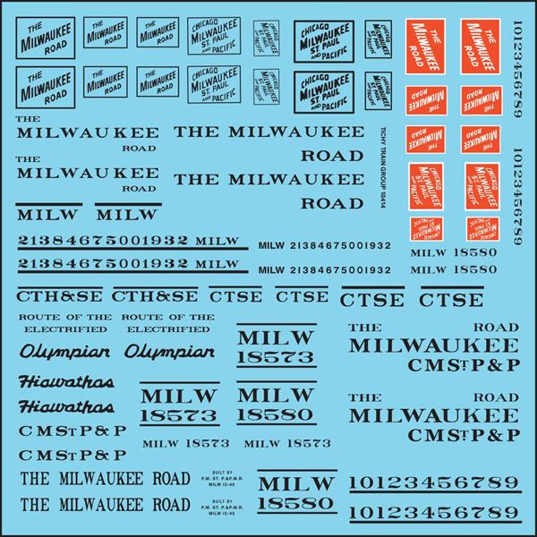 #10414O MILWAUKEE ROADNAME SET BLACK