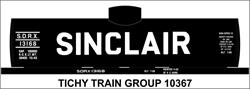 #10367 SINCLAIR 8000 GAL TANK CAR DECAL