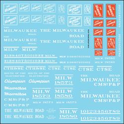 #10413-6S MILWAUKEE ROADNAME SET WHITE 6 SETS