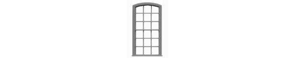 #8055 9/9 DOUBLE HUNG ARCH TOP WINDOW