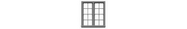 #8064 4/4 DBL HUNG TWO UNIT WINDOW