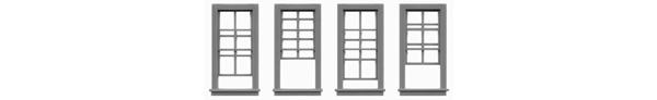 #8069 4/4 DBL HUNG OPEN WINDOWS