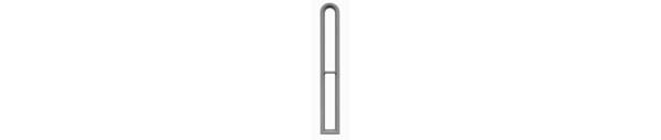 #8073 NARROW ROUND TOP WINDOW