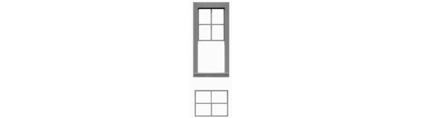 #8088 4/4 DBL HUNG ADJUSTABLE SASH