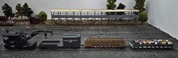 WRECK TRAIN SET (4010, 4022, 4023, 4040)   INCLUDES BLACK RR GOTHIC DECAL