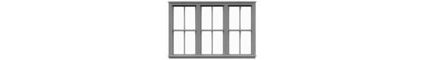 #8104 TRIPLE 2/2 DBL HUNG WINDOW