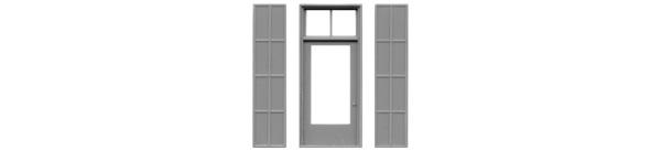 #8112 DOOR WITH IRON SHUTTERS