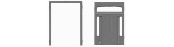 #8121 DOUBLE DOOR WITH TRANSOM