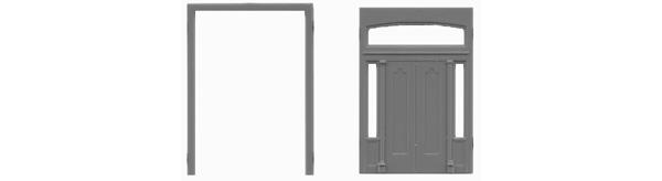 #8121 DOUBLE DOOR WITH TRANSOM