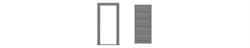 #8197 5 PANEL DOOR & FRAME