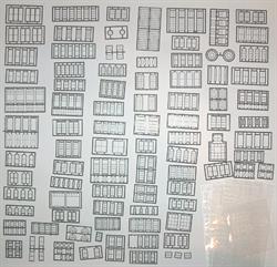 thumbnail image 2 of Tichy Train Group HO Scale Work Car Windows (12-Pack) – Unassembled Kit #8067 2 of 2