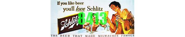 #8413 SCHLITZ BEER BILLBOARD