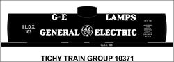 #10371-6O GE LAMPS TANK CAR DECAL 6 SETS