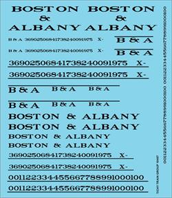 #10407 BOSTON & ALBANY ROADNAME SET BLACK