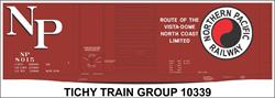 #10339-6O NP 40' DBL DOOR STEEL BOXCAR DECAL 6 SETS