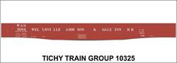 #10325-6S WAG 52' STEEL GONDOLA DECAL 6 SETS