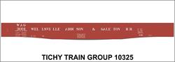 #10325-6N WAG 52' STEEL GONDOLA DECAL 6 SETS