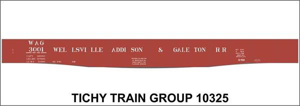 #10325O WAG 52' STEEL GONDOLA DECAL