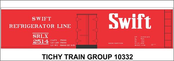 #10332-6S SWIFT 40' STEEL REEFER DECAL 6 SETS