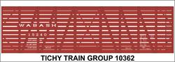 #10362-6N WABASH 40' WOOD STOCKCAR DECAL 6 SETS