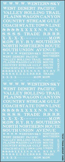 #10456 WESTERN WORDS SET WHITE RR