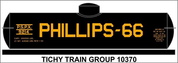#10370-6N PHILLIPS 66 UNIVERSAL TANK CAR DECAL 6 SETS
