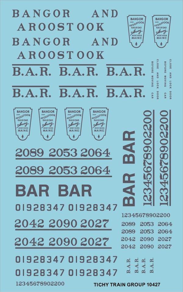 #10427-6N BAR ROADNAME SET BLUE 6 SETS