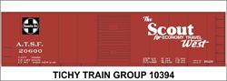 #10394 ATSF 40' STEEL BOXCAR DECAL