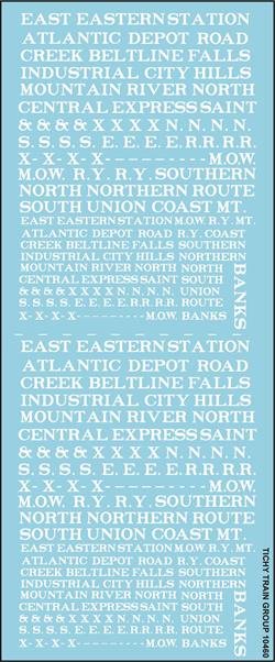 #10460N-6 EASTERN WORDS SET WHITE RR